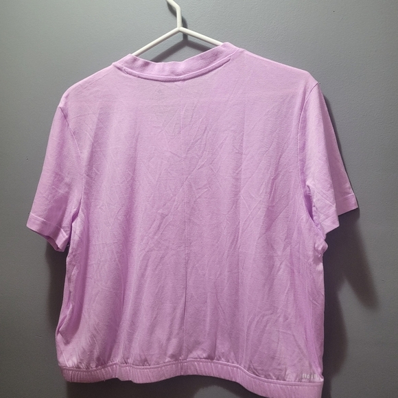 Adidas Pink Cropped V Neck T Shirt XL - Picture 4 of 4